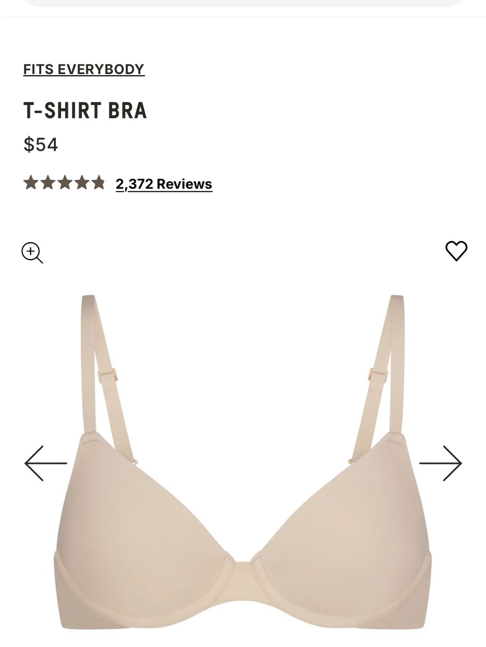 SKIMS T-Shirt Bra - Light Nude